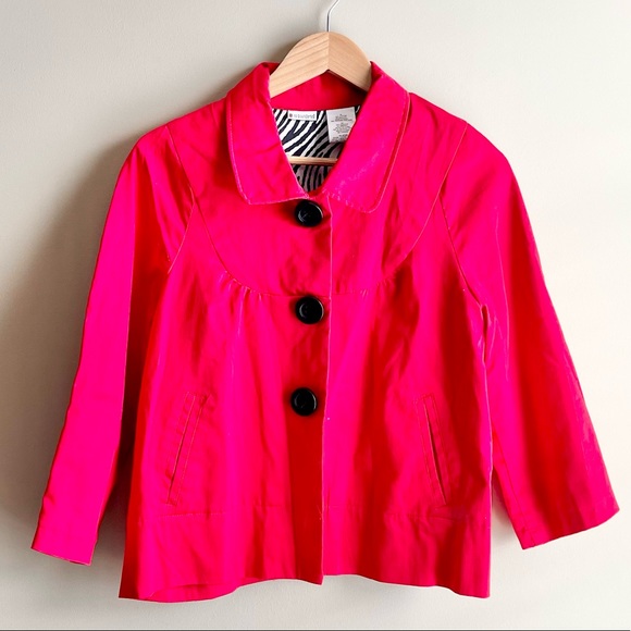 No Boundaries Jackets & Blazers - No Boundaries Red Snap Front 3/4 sleeve Jacket